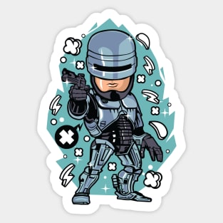 Chibi Robocop Sticker